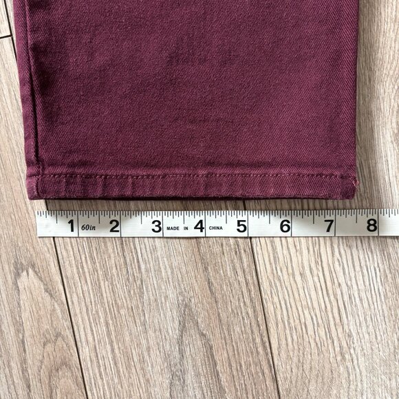 Gloria Vanderbilt Amanda Straight Leg Jeans Burgundy Womens 10 Short Normcore - Picture 12 of 16